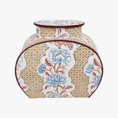 Casa by JJ New Vintage: Recycled Block Print Jar