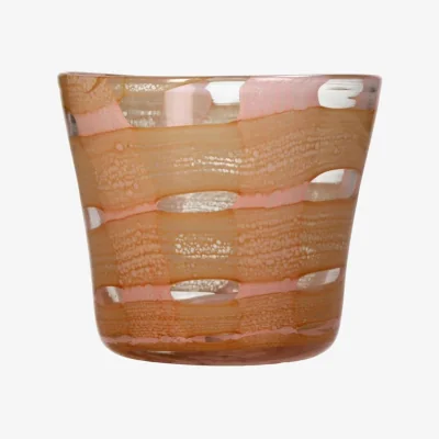 Casa by JJ Peach Affect Glass Candle Holder / Vase Medium