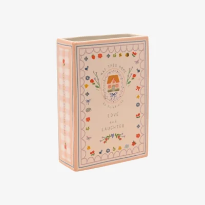 Dunelm Love Life Home Ceramic Book Vase