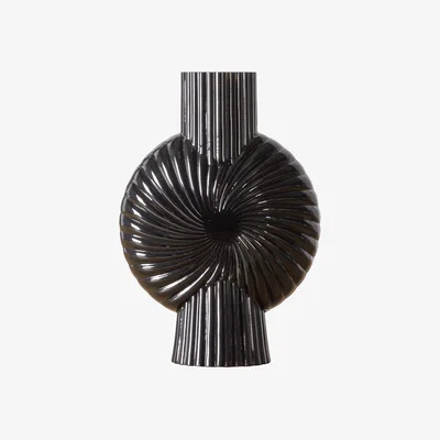 Dunelm Holne Abstract Glass Vase Black