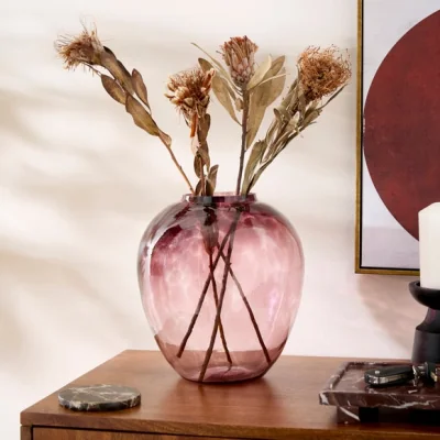 Dunelm Brown Confetti Glass Vase