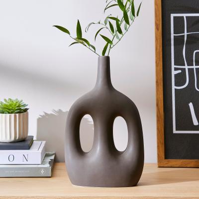 Dunelm Pinecone Flat Donut Handle Vase Pinecone