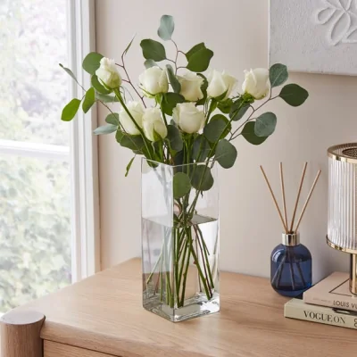 Dunelm Square Glass Vase
