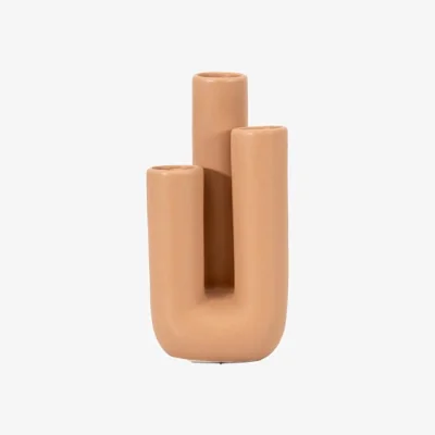 Dunelm Set of 3 Bettes Small Stoneware Vases Sand