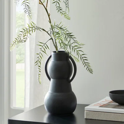 Dunelm Matt Black 23cm Vase Matt Black
