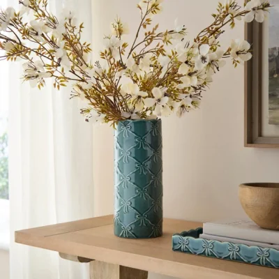 Dunelm Blue Bow Vase