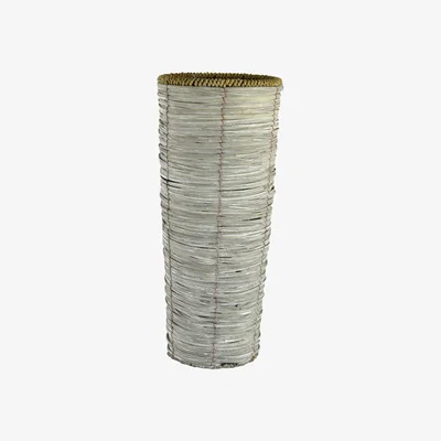 Dunelm Grey Woven Taper Vase Grey