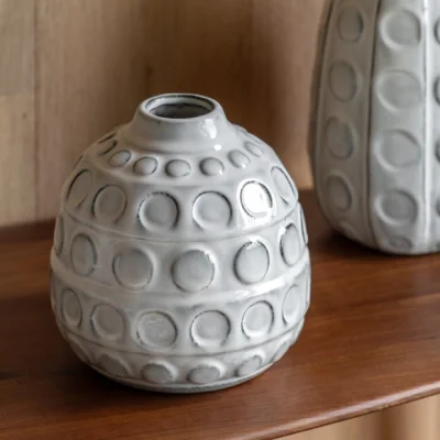 Dunelm Cedar & Sage Kusama Dotted Ceramic Vase