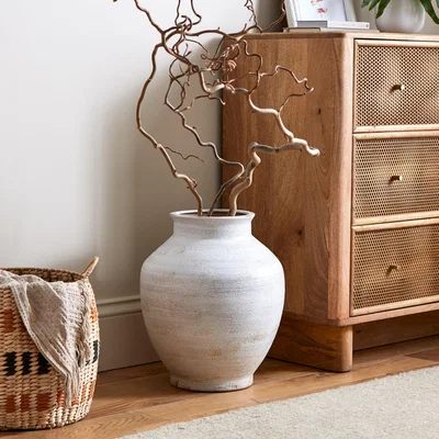 Dunelm Traditional Stone Vase Concrete Effect