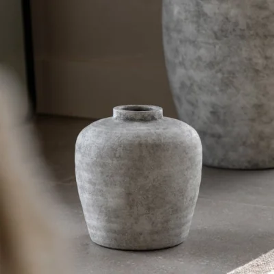Dunelm Cedar & Sage Teguise Ceramic Urn Grey Vase
