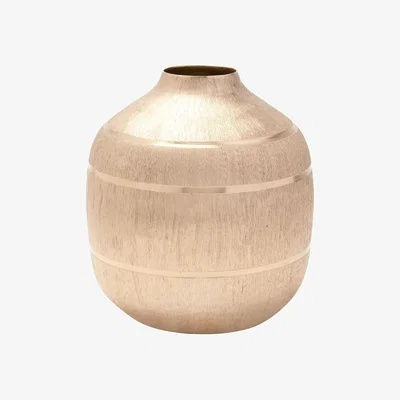 Dunelm Hestia Aluminium Round Gold Vase