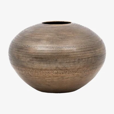 Dunelm Cedar & Sage Arrow Artistic Wide Aluminium Vase
