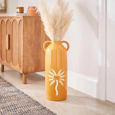 Dunelm Sunbeam Palm Ceramic Floor Vase
