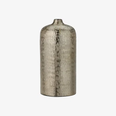 Dunelm Metal Hammered Vase Gold