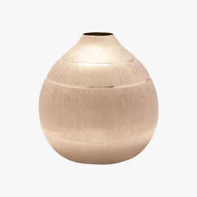 Dunelm Hestia Aluminium Round Gold Vase