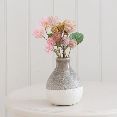 Dunelm Artificial Chestnut Arrangement in Glazed Ceramic Vase