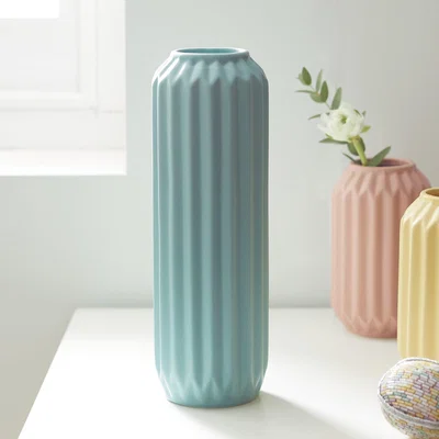 Dunelm Satin Finish 25cm Ceramic Vase Seafoam (Blue)