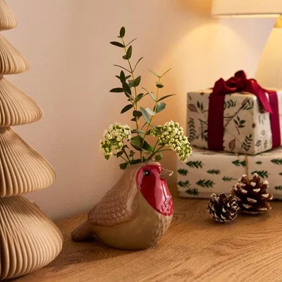 Dunelm Robin Shaped Ceramic Bud Vase