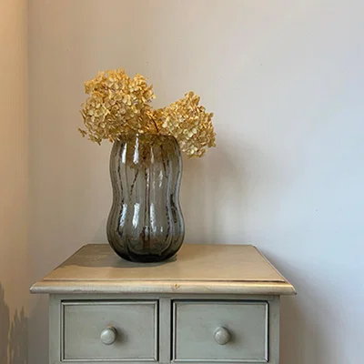 Dunelm Hestia Glass Black Vase