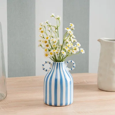 Dunelm Artificial Daisies in a Ceramic Vase