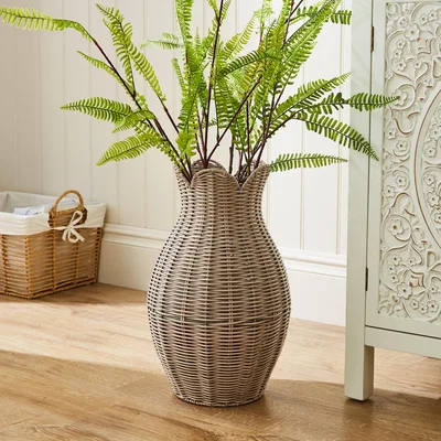 Dunelm Woven Recycled Plastic Vase Natural