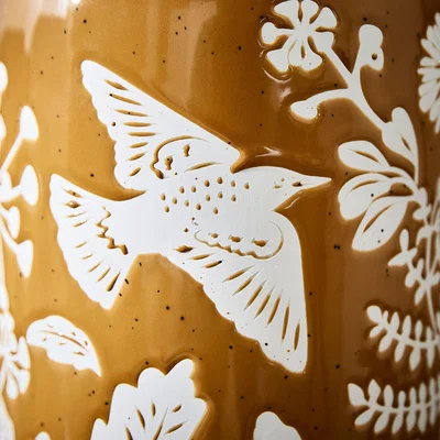 Dunelm Starling Wax Resist Ceramic Vase