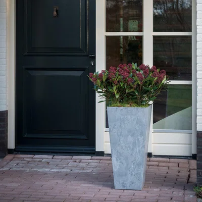 Dunelm Ella Artstone Vase Grey