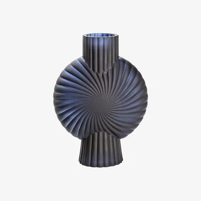 Dunelm Holne Abstract Glass Vase Matt Black