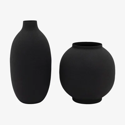Dunelm Set of 2 Damita Asymmetric Metal Vases