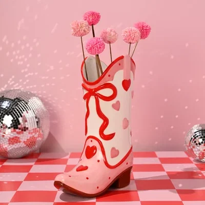Dunelm The Feel Good Club Cowgirl Boot Ceramic Vase