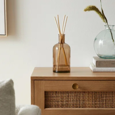 Dunelm Recyled Glass Vessel Brown Brown