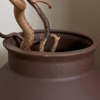 Dunelm Traditional Stone Vase Bitter Chocolate (Brown)