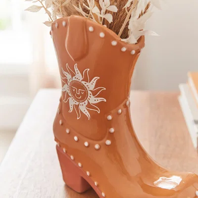 Dunelm Sunbeam Cowboy Boot Vase