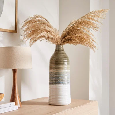 Dunelm Reactive Glaze Striped Vase