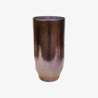 Dunelm Opulent Tall Metallic Glass Vase Bronze