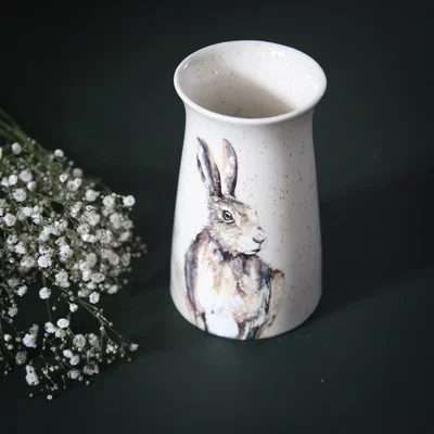 Dunelm Meg Hawkins Ceramic Hare Vase White