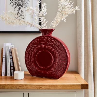 Dunelm Red Zen Stone Vase Red