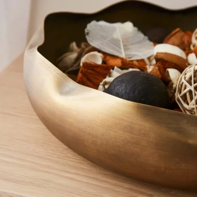 Dunelm Organic Edged Metal Decorative Bowl