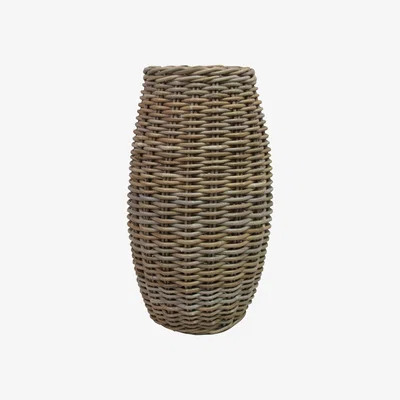 Dunelm Dorma Grey Kobo Wicker Vase Grey