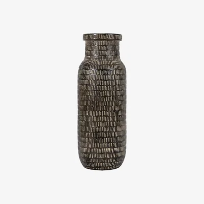 Dunelm Scrane Tall Ceramic Vase Black