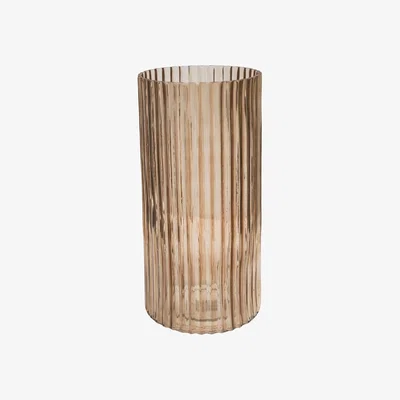 Dunelm Daphne Ribbed Vase Apricot