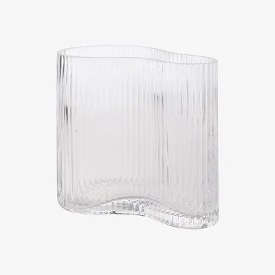 Dunelm Hestia Ribbed Glass Vase