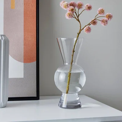 Dunelm Shaped Glass Vase Clear