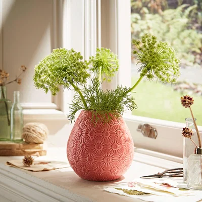 Dunelm Corallite Bud Vase 14cm Red