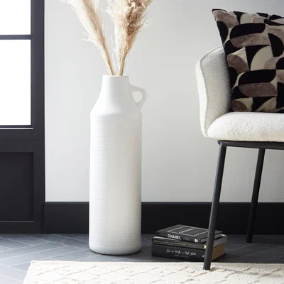 Dunelm Glazed Ceramic Vase White