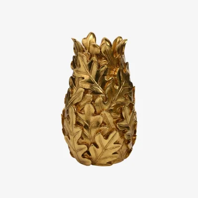 Dunelm Hestia Gold Oak Leaf Vase