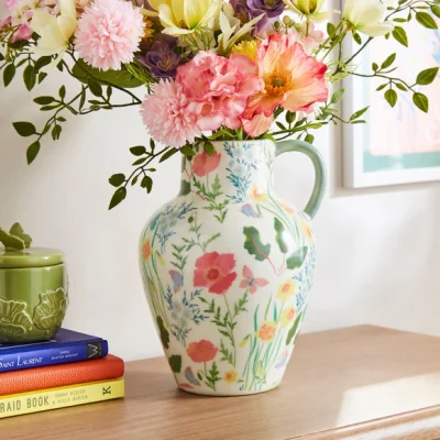 Dunelm Floral Decal Vase