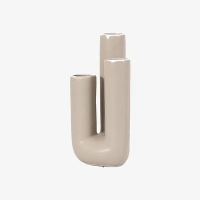 Dunelm Set of 3 Bettes Small Stoneware Vases Pebble