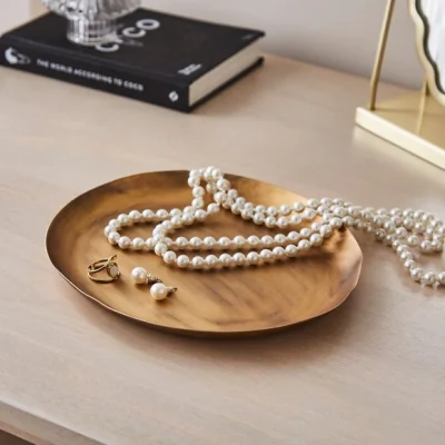 Dunelm Organic Edged Metal Decorative Plate