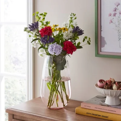 Dunelm Tinted Curved Glass Vase